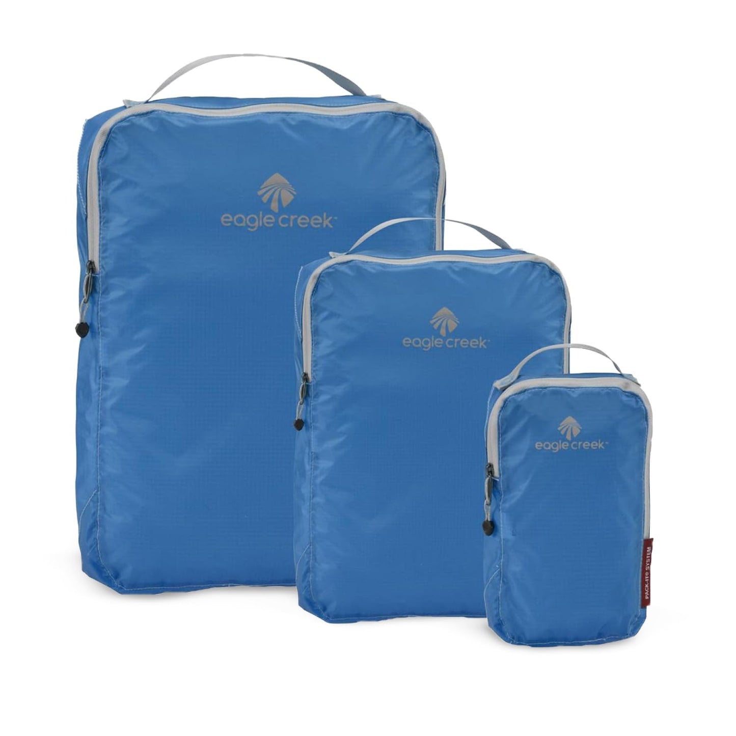 Eagle Creek Pack-It Specter Packing Cubes Set XS/S/M - Durable, Ultra-Lightweight and Water-Resistant Ripstop Fabric Suitcase Organizer Bags for Clothing and Gear, Brilliant Blue