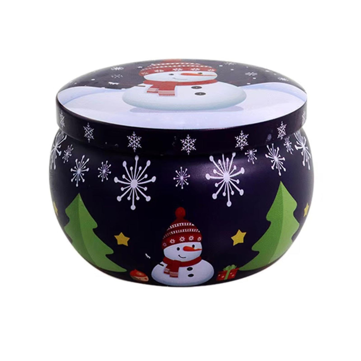 FWJUNHUYC Scented candle tin can drum metal packaging tinplate gift candy scented candle set tin box