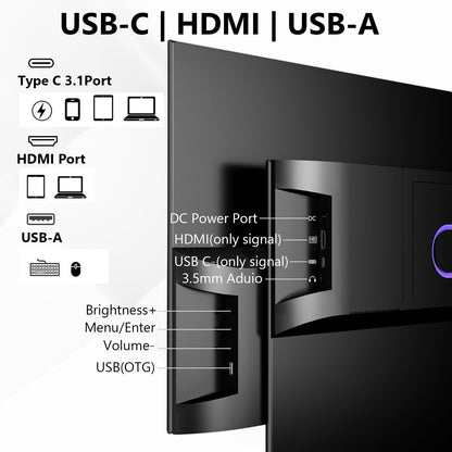 Prechen 27 Inch 2K QHD 100Hz Touchscreen Monitor 10 Point Multi Touch IPS Portable Display, 2560x1440 USB-C HDMI Laptop Monitor with Adjustable Stand & Speakers