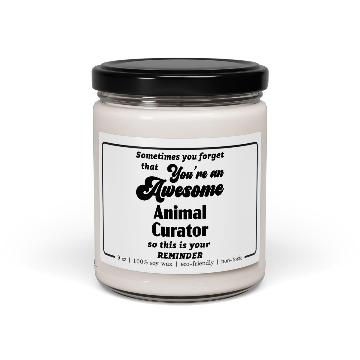 Animal Curator Candle Gifts for Women Men - Appreciation Thank You Birthday Retirement Graduation - Coworker Zoo Curator Employee Boss Manager - 9oz Soy Wax Cinnamon Vanilla Scent