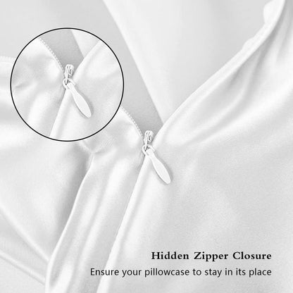 Mulberry Silk Body Pillow Case by Skiennix - Smooth, Cooling, Anti-Acne | 20x54 Inches, White