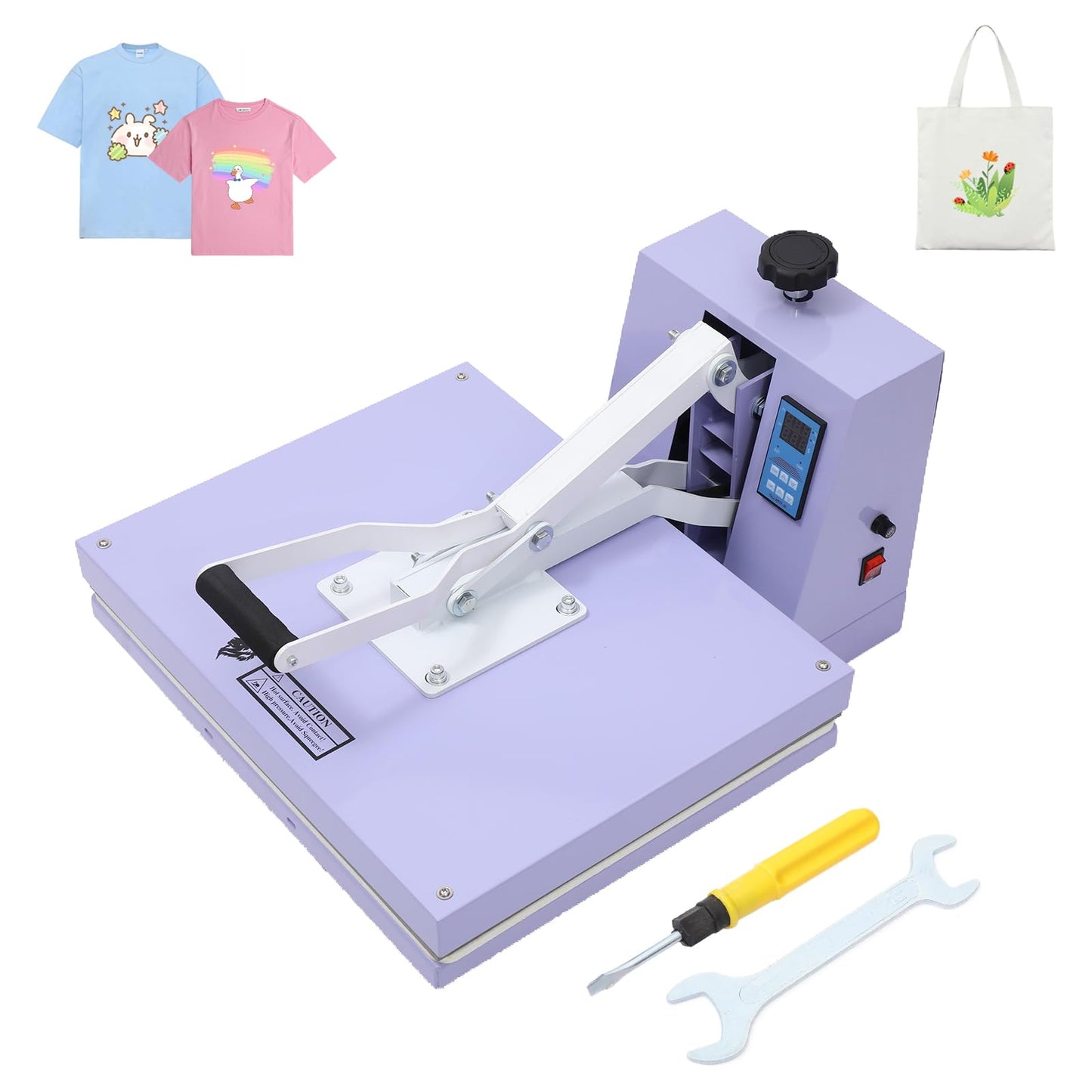 GarveeLife 16x24 in Heat Press Machine, Large Operating Panel T-Shirts Heat Press, Fast Heating, Digital Sublimation Printer High Pressure Heat Press Machine for Clothes Canvas Bags Pillows Placemats