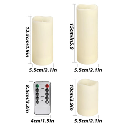 12-Pack LED Flameless Candles with Remote Control - Battery Operated, Timer, Dimmable, 3D Flame Flickering , Perfect for Halloween Christmas Parties,Wedding,Home Decor ,Gift and Special Occasions