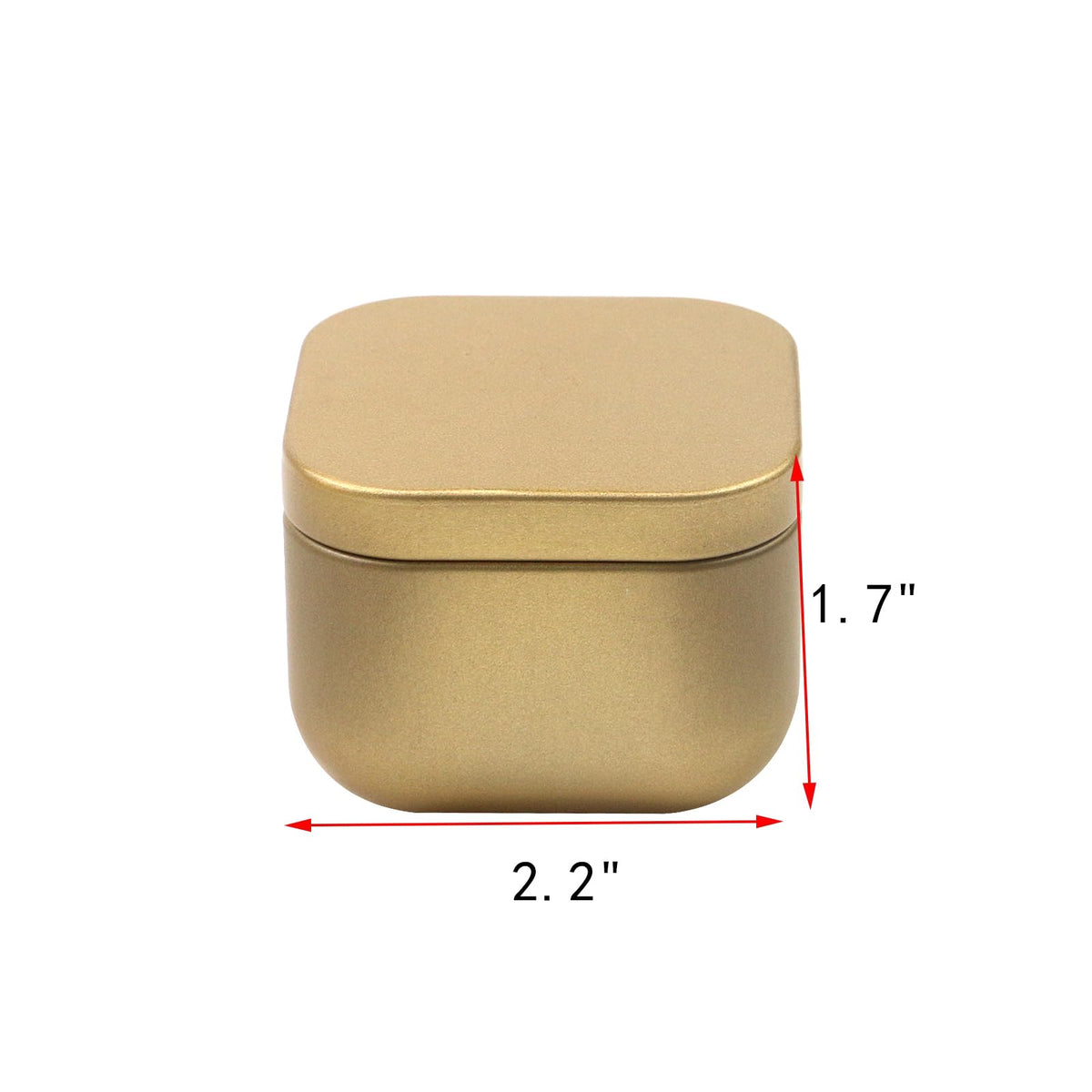 Geesatis 3 oz Empty Candle Tins with Lids (16 Pcs) - Metal Candle Containers Jars for Candle Making, Storage - Airtight, Gold