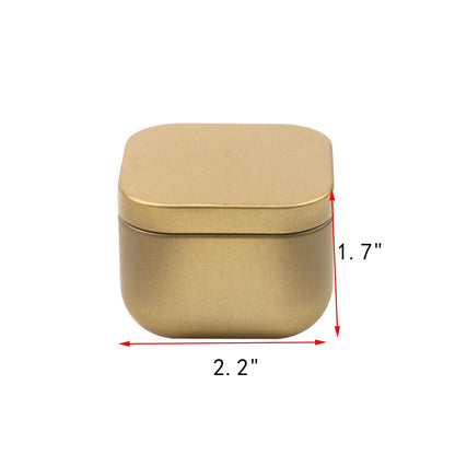 Geesatis 3 oz Empty Candle Tins with Lids (16 Pcs) - Metal Candle Containers Jars for Candle Making, Storage - Airtight, Gold