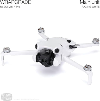 WRAPGRADE Skin Stickers Compatible with DJI Mini 4 Pro | Full Wrap (Racing White)