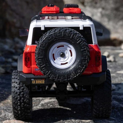 Axial 1/24 SCX24 F Bronco 4X4 RTR Brushed Rock Crawler (Battery &amp Charger Included) - Remote Control Car RC Cars RC Rock Crawler 4WD RTR 1/24 Scale for Adult (Red (AXI00006V2T6))