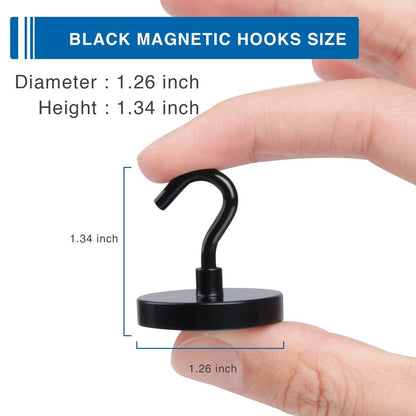 LOVIMAG Magnetic Hooks Heavy Duty, 130lbs Strong Neodymium Magnet Hook for Cruise Cabins, Magnets with Hooks for Locker Accessories, Classroom Must Haves, Kitchen, Office, Metal Door Decor -4 Pack