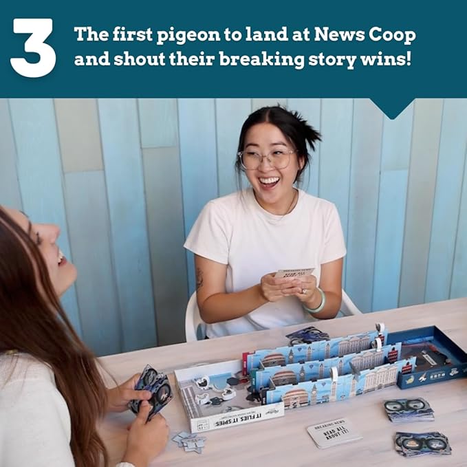 Ridley's Games: If Flies It Spies | The Spy Pigeon Racing Game | Family Strategy Game | for 2-6 Players and Age 8+ with a 20-Minute Playtime