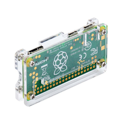 iUniker Raspberry Pi Zero Case, Case for Raspberry Pi Zero 2 w, with Heatsink, HDMI Adapter, OTG Cable, Header, ScrewDriver, Power Switch for Pi Zero 2 w/w (Clear)