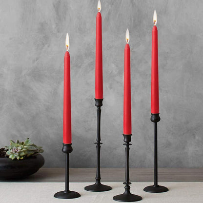 14 Pack Red Taper Candles - Taper Candles 12 Inch Dripless, Smokeless & Unscented - 10 Hours Long Burning - Hand Poured Tall Candlesticks - Ideal for Weddings, Dinner Parties, and Home Decor