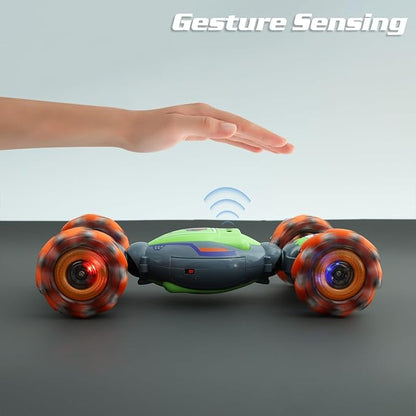 Gesture Sensing RC Stunt Car for Boys 6-12 Year Old 4WD Remote Control Cars Toys with Lights Music Best Birthday Gifts for Kids 2.4Ghz Hand Control Drift Car