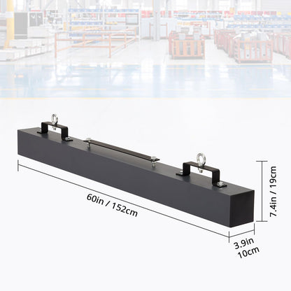48" Heavy Duty Magnetic Sweeper – 120LB Capacity Industrial Magnet Bar for Nails, Bolts & Metal Debris – Quick Release Lever for Easy Cleanup – Works On Grass, Concrete & Gravel