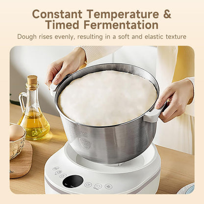 Joydeem HMJ-A701 Electric Dough Maker (7.4Qt) with Ferment Function - Ideal for Bread, Pizza, Sourdough & Dumpling Dough Mixer