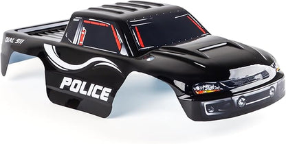 SummitLink Custom Body Compatible for 1/10 Scale RC Car or Truck (Truck not Included) (Police Black)