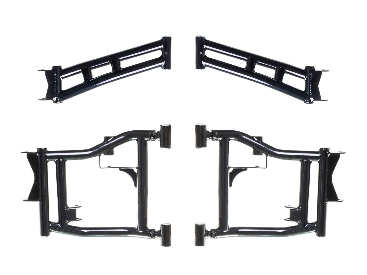 SuperATV Heavy Duty Rear Offset A-Arms for Polaris General 1000 Arched Design Full Camber Adjustability Enhanced Ground Clearance 2016+ Models Black