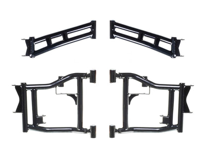 SuperATV Heavy Duty Rear Offset A-Arms for Polaris General 1000 Arched Design Full Camber Adjustability Enhanced Ground Clearance 2016+ Models Black