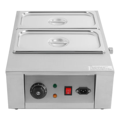 Chocolate Melting Pot, 2 Tanks Commercial Chocolate Tempering Machine 600W, Adjustable Temperature 77-185°F, 304 Stainless Steel Electric Chocolate Melter Cheese Warmer, Melting and Heating Pot
