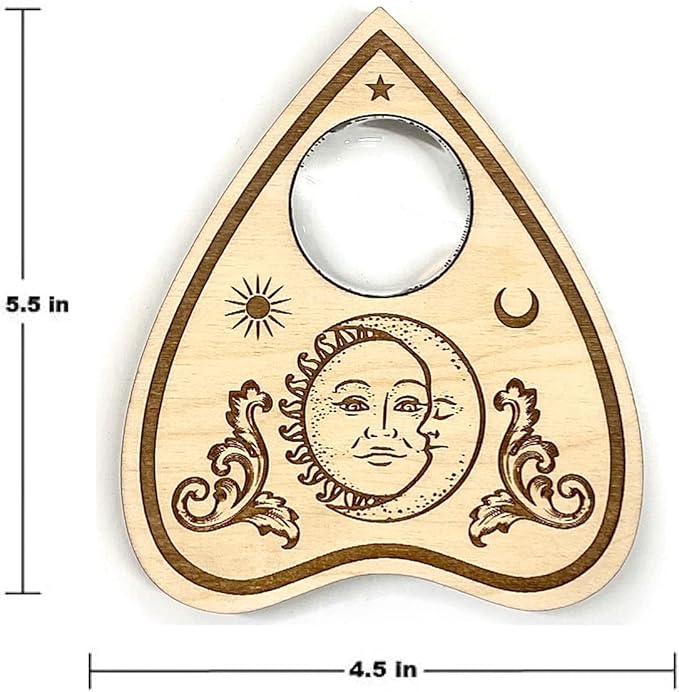Medium Classic - Wooden Spirit Board - Spirit Board - Handmade Talking Spirit Board With Wooden Planchette - Handmade Wooden Premium Quality Talking Board (Medium Classic Style)