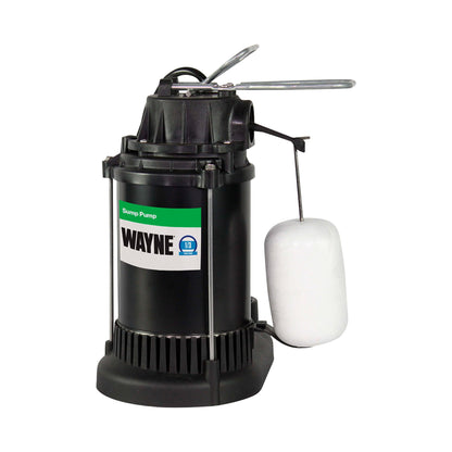 WAYNE SPF33-1/3 HP Epoxy Coated Steel and Thermoplastic Submersible Sump Pump - Up to 3,750 Gallons Per Hour - Long Lasting and Durable Construction