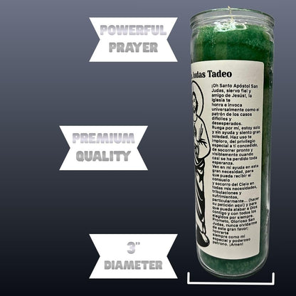 Romesen Special Edition San Judas Tadeo, Veladora 7-Dias, Saint Jude 7-Day Prayer Candle