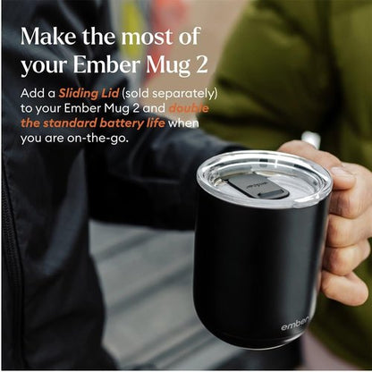 Ember Temperature Control Smart Mug 2, 10 Oz, App-Controlled Heated Coffee Mug with 80 Min Battery Life and Improved Design, Gold