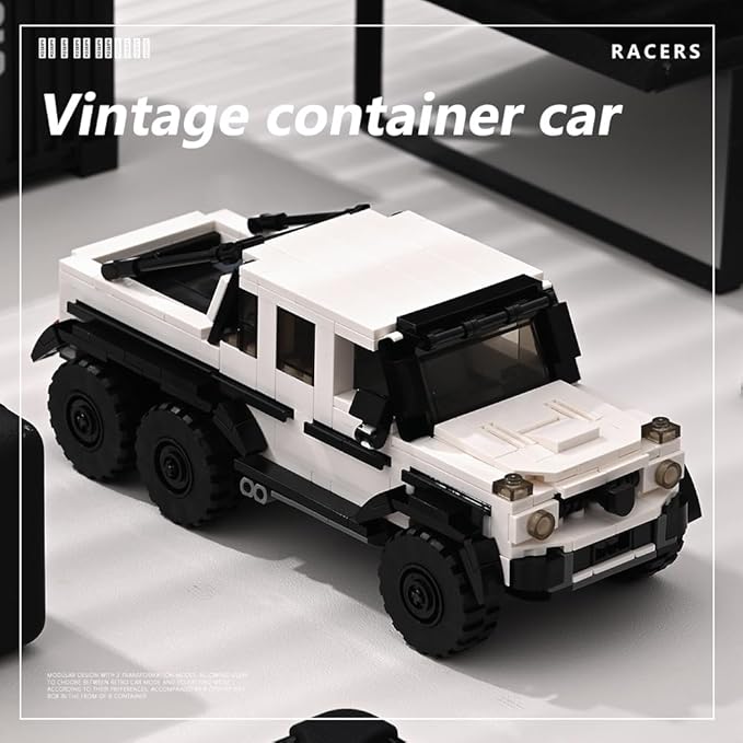 PB8811 1:32 G-630 Off-Road Vehicles Buliding Blocks Set 581 Pieces MOC Racing Car Kit with Display Container Clamping Blocks Car Gift for Adults