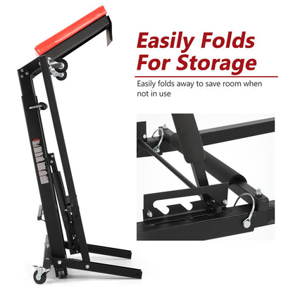BUNKER INDUST Automotive Engine High Top Creeper Workstation Shop Mechanic | Adjustable Height | | Foldable | | 400 LBS Capacity |