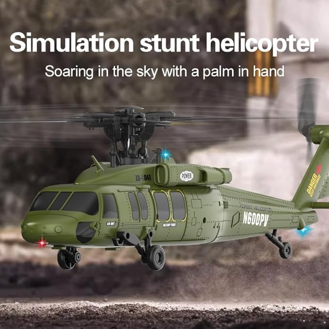 X-MechFun Black Hawk K200 RC Helicopter - 6CH Simulation RC Aircraft with Optical Flow &amp Altitude Hold &amp One-Key Inverted Flight 2.4Ghz Remote Console Helicopter Model for Hobbyists