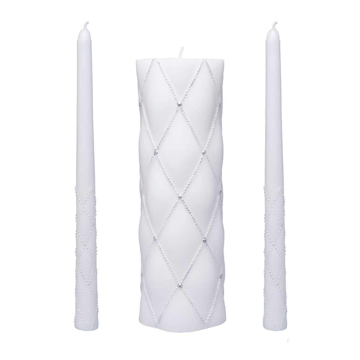 Hosley 11.5" High White Wedding Unity Candle Set. Great for Weddings Party Special Events and Emergency Lighting Reiki Spa Meditation. W5
