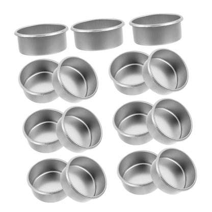 OSALADI 15pcs Metal Tea Light Candle Tins Candle Holders for Home Decor and Multipurpose Storage Containers for Scented and Burning
