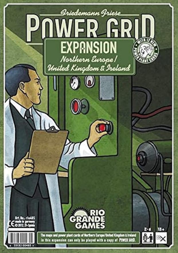 Rio Grande Games Power Grid Expansion Strategy Board Game Northern Europe UK Ireland Recharged