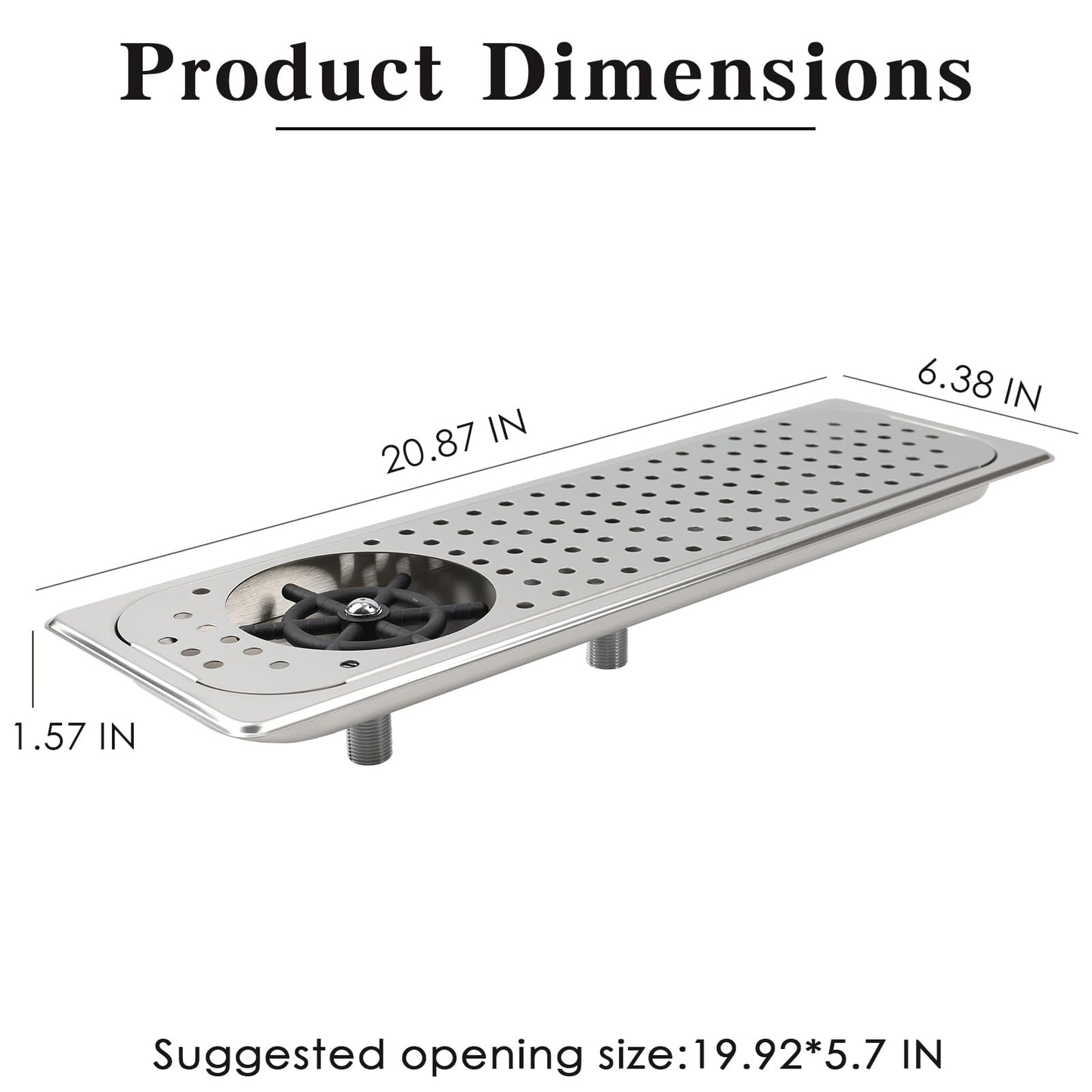 Glass Cleaning Machine, Stainless Steel Countertop Commercial Pitcher Cleaning Machine, Kitchen Sink Coffee Bar Coffee Milk Tea Cup Glass Cup Cleaning Machine (Silvery)