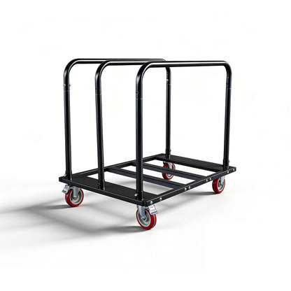 Folding Table Cart, Heavy Duty Table Dolly with 5" PU Swivel Wheels, 1800 LBS Capacity Drywall Trolley, 10 Table Load for Party Events, Hotel, Warehouse, Factory, Moving Panels, Drywall, Boxes