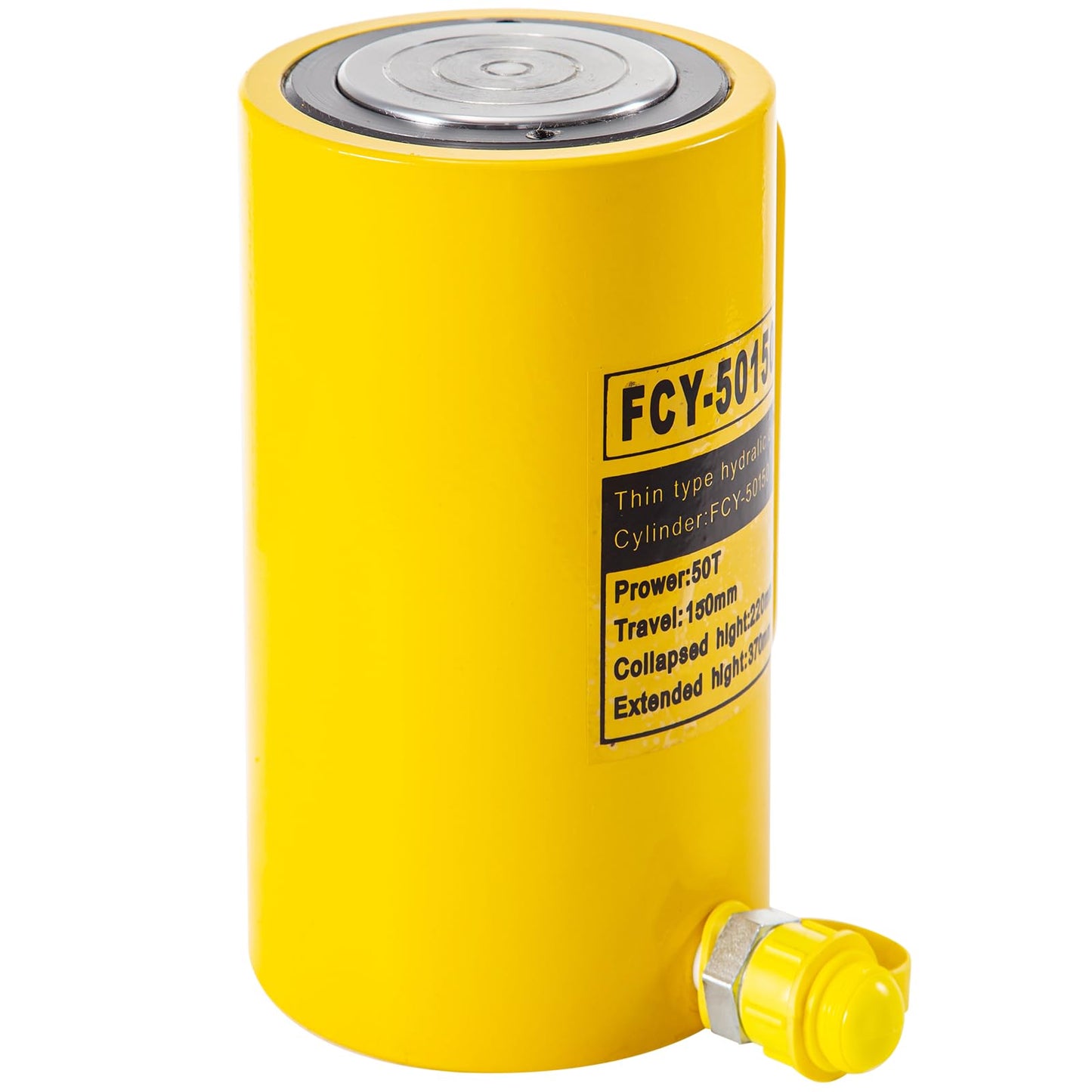 Mophorn 50T 6In Stroke Hydraulic Cylinder Jack Solid Single Acting Hydraulic Ram Cylinder 150mm Hydraulic Lifting Cylinders for Bending, straightening and Pulling on Trucks, Tractors and Heavy equipm