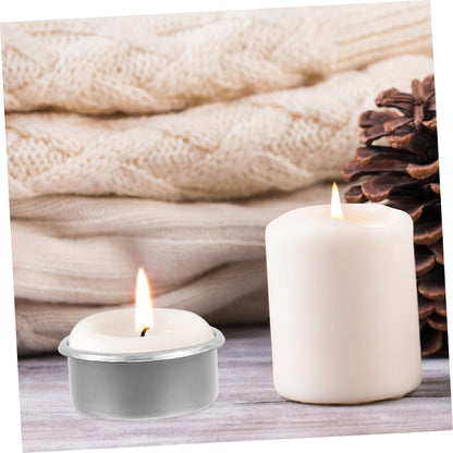 Lurrose 15pcs Metal Candle Cups for Tea Party Decorative Candle Holder DIY Scented Making Tins