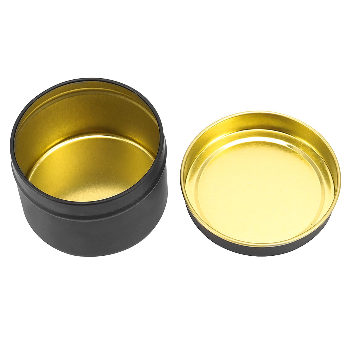 MUKLEI 24 Pieces 8 Oz Candle Tins Black Candle Tin Cans with Lids, Empty Candle Container Candle Jar, Metal Round Containers for DIY Candle Making, Arts & Crafts, Storage and Holiday Gifts