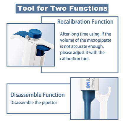 ONiLAB 20-200ul High-Accurate Single-Channel Manual Adjustable Variable Volume Pipettes, Autoclavable, 7010101009