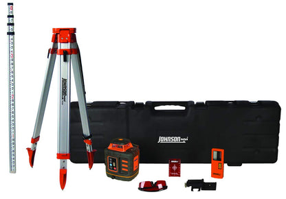 Johnson Level & Tool 99-027K Self-Leveling Rotary Laser System, 8.75", Red, 1 Kit,Orange