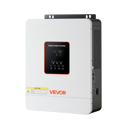 VEVOR 3000W Hybrid Solar Inverter, 24V DC to 230V AC, Pure Sine Wave Power Inverter, Built-in 80A MPPT Solar Charge Controller, Works with Lead Acid Lithium Battery, for Home Camper, Off-Grid, NO WiFi