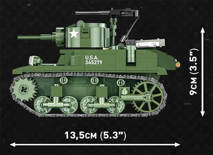 COBI Company of Heroes 3 M3A1 Stuart Tank Building Set 488 Pieces