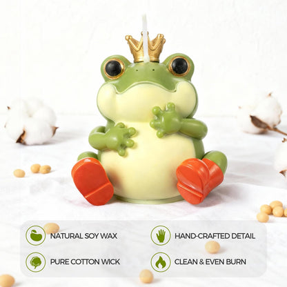 CabyGift Frog Candle Mom Dad Gifts Home Decoration, Forest Meadow Scented Soy Candles, Funny Animal Shaped Candle for Shelf and Desk Decoration, Cute Frog Gift for Frog Lovers