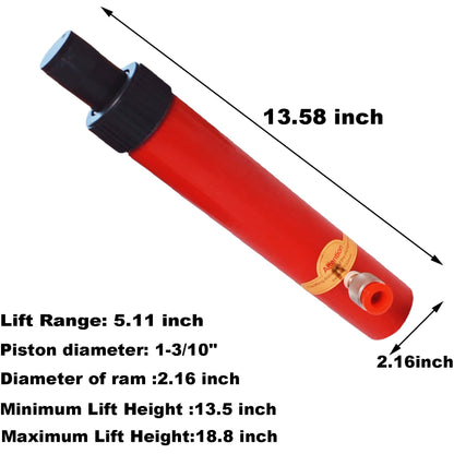 10 Ton Hydraulic Floor Jack Porta Power Ram and Hand Jack Pump Car Auto Body Frame Repair Tool for Automotive Truck Farm Heavy Equipment Repair 22000lbs Red