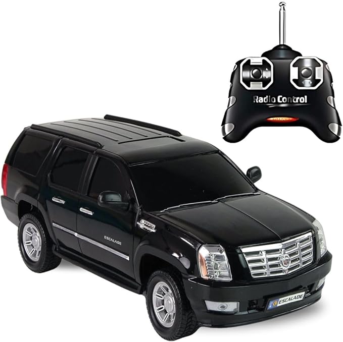 Liberty Imports R/C General Motors Escalade 1:24 Scale Toy Replica Vehicle - Officially Licensed Remote Control SUV with 2.4G Full-Function Technology Working Lights (Black)