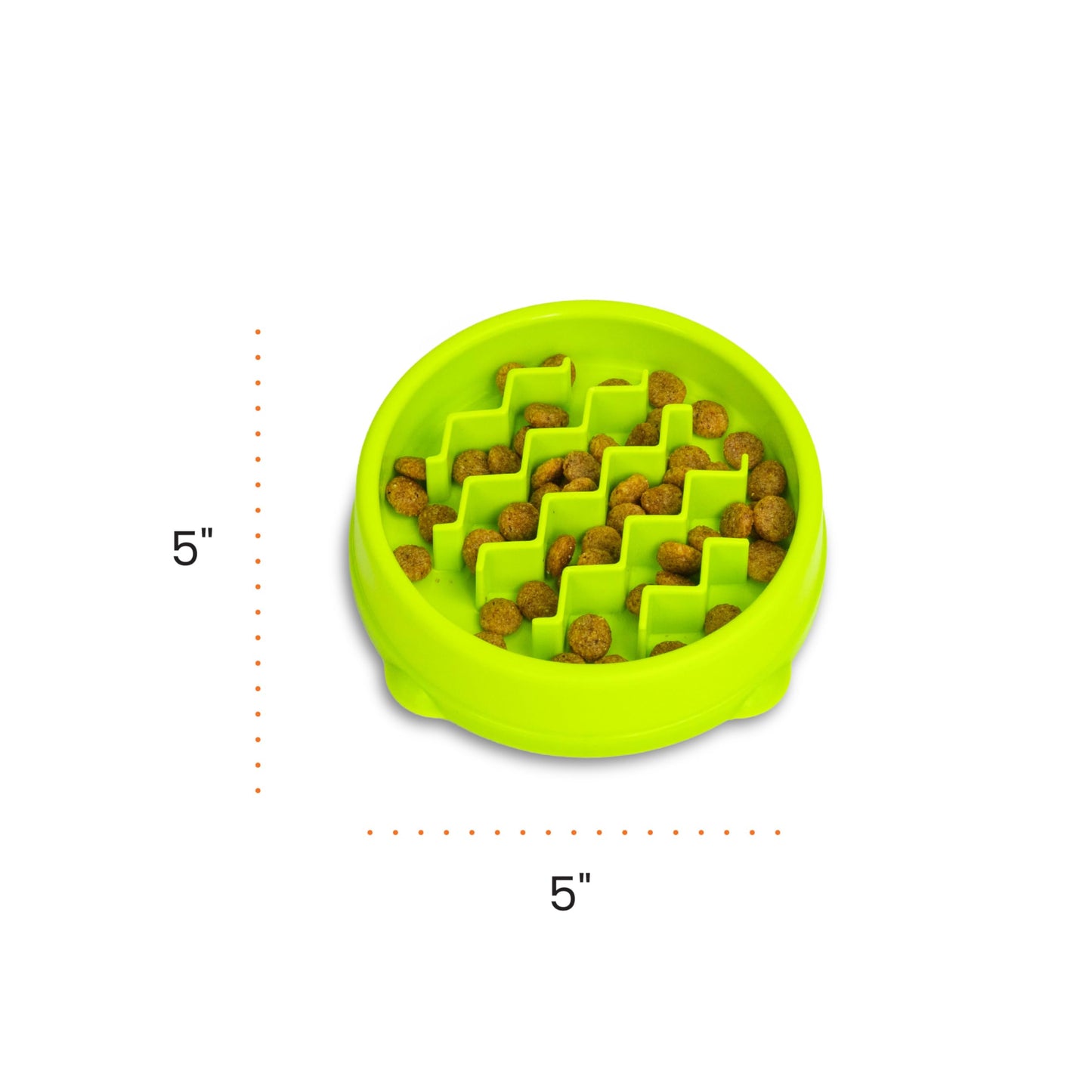 Catstages Kitty Slow Feeder Cat Bowl, Green