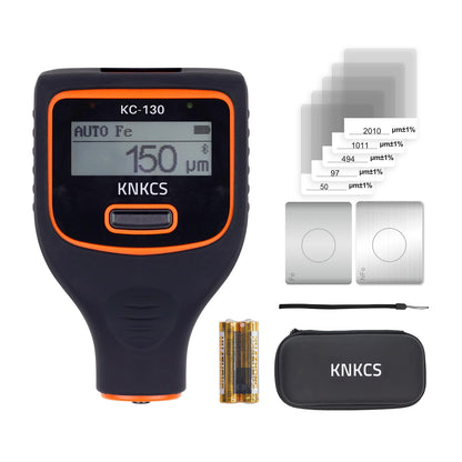 KNKCS Paint Depth Gauge-Dual Screen Paint Thickness Meter for Iron/Aluminum/Zinc/Car Body Filler,Coating Thickness Gauge with Auto Material Detection,0~3000μm Range,Auto Generate Measuring Report