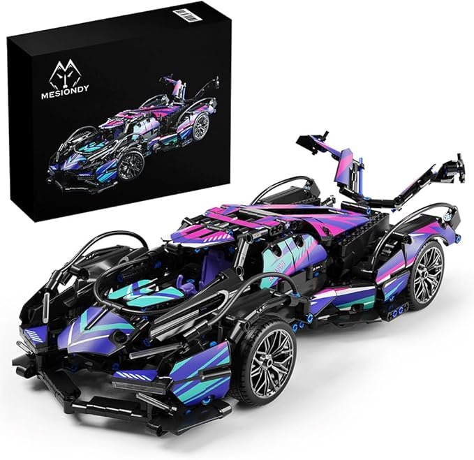 Mesiondy Sports Car Building Blocks Toys Boys1:14 MOC Building Set Raceing Car ModelConstruction Toy for AdultsCars for Boys Age 6 7 8 9 Years Kids