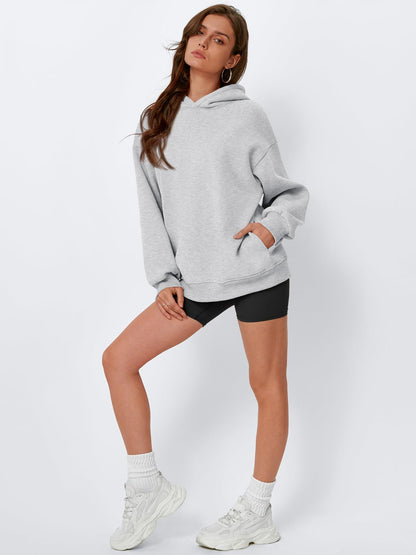 EFAN Womens Oversized Hoodies Fleece Hooded Sweatshirts Casual Comfy Tops Fall Fashion Outfits 2025 Cute Clothes with Pockets Grey M