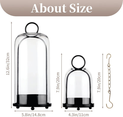Maimeili Glass Candle Holder Hurricane Candle Lantern Decorative Candle Fits Standard Tealight for Table Wedding Dinning Centerpieces Party Supplies Farmhouse Home Decor（NO Candles）