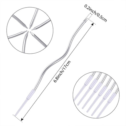 BBTO 12 Pcs Twisted Birthday Candles Spiral Metallic Cupcake Thin Long Cake Candles with Holders for Birthday Wedding Party(Silver)